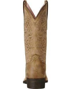Ariat Women's Rich Brown Round Up Remuda Western Boots - Square Toe  -Western Fashion 031B57 12 BK