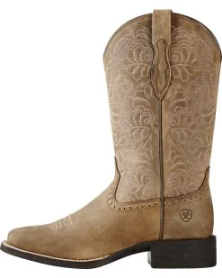 Ariat Women's Rich Brown Round Up Remuda Western Boots - Square Toe  -Western Fashion 031B57 12 LT