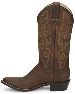 Justin Men's Leather Western Boots - Medium Toe -Western Fashion 036524 41 P3