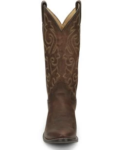 Justin Men's Leather Western Boots - Medium Toe -Western Fashion 036524 41 P4