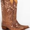 Shyanne Women's Maisie Floral Embroidered Western Leather Boots - Snip Toe -Western Fashion 04542N 41 P1