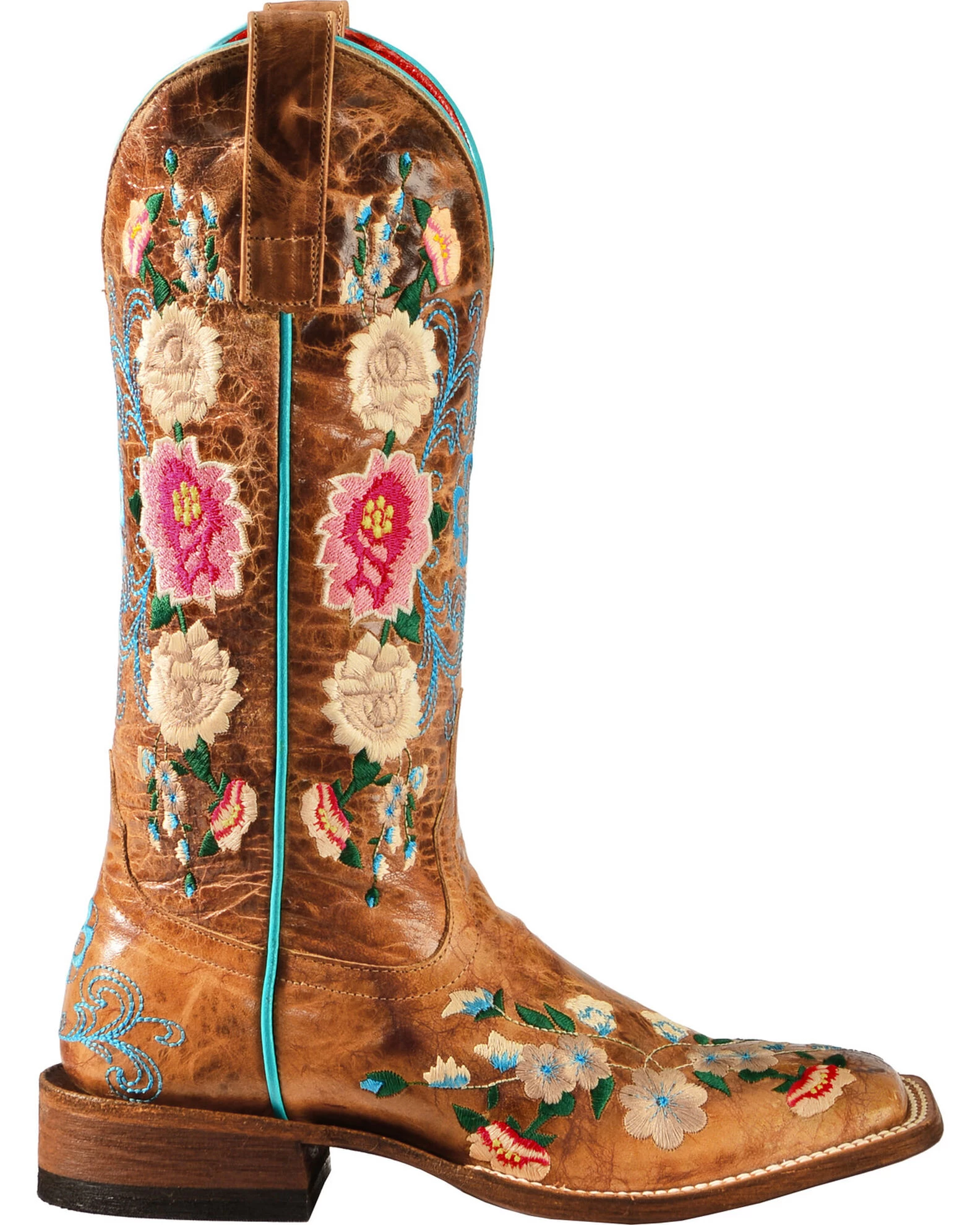 Macie Bean Women's Rose Garden Western Boots - Broad Square Toe 4 Macie Bean Women's Rose Garden Western Boots - Broad Square Toe - Image 2