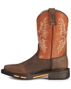 Ariat Boys' Earth Workhog Western Boots - Square Toe -Western Fashion 053712 B8 LT