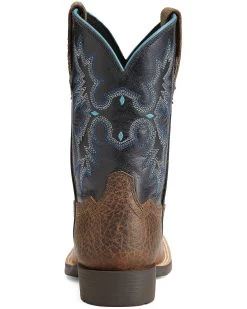 Ariat Boys' Tombstone Western Boots - Broad Square Toe -Western Fashion 053D31 B8 BK