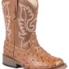 Roper Toddler Boys' Ostrich Print Western Boots - Square Toe -Western Fashion 053K59 22 P1
