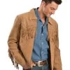 Scully Men's Boar Suede Fringe Jacket -Western Fashion 082801 N4 P1