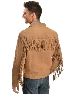 Scully Men's Boar Suede Fringe Jacket -Western Fashion 082801 N4 P2