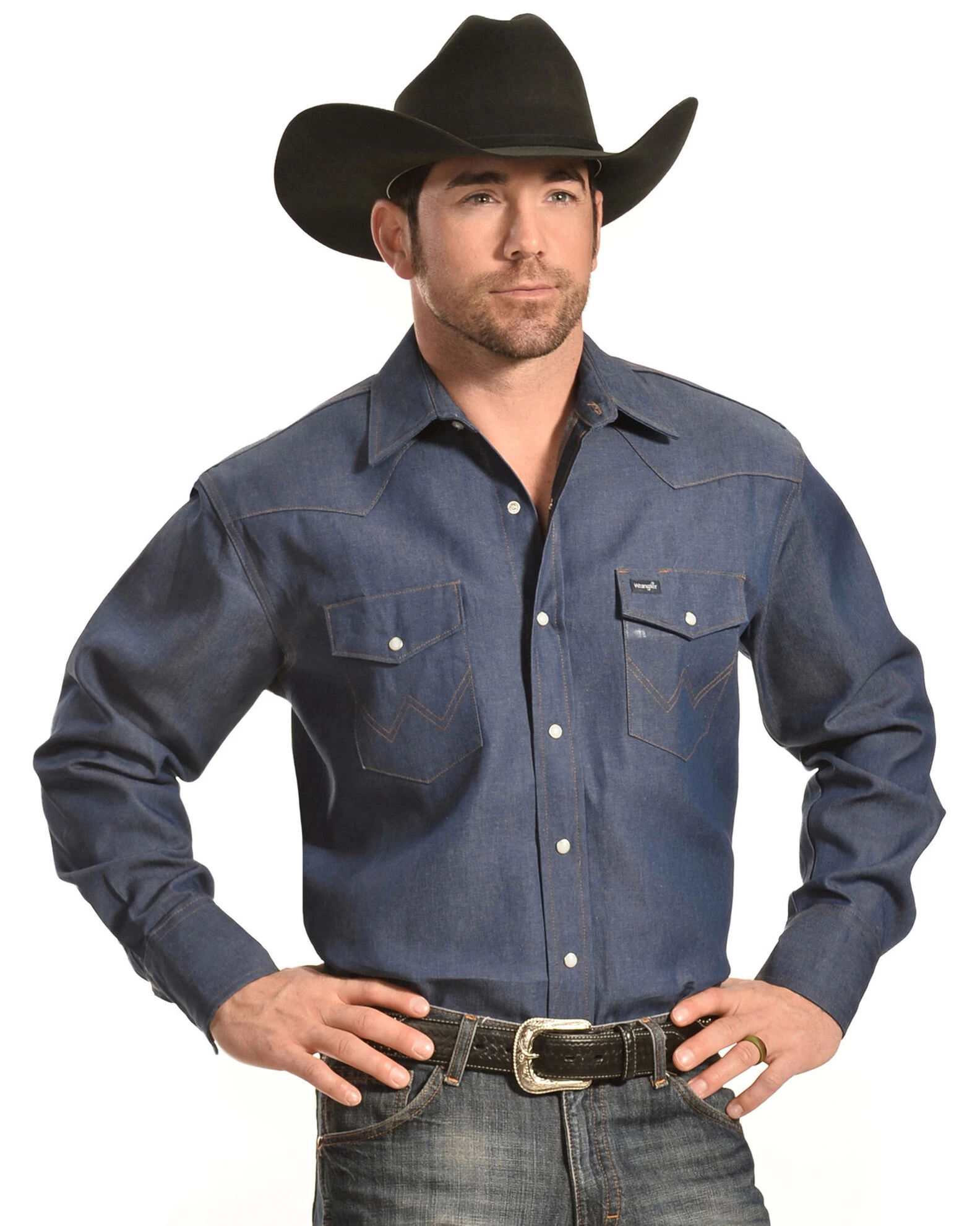Wrangler Men's Cowboy Cut Work Twill Shirt 4 Wrangler Men's Cowboy Cut Work Twill Shirt - Image 2