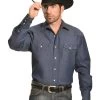 Wrangler Men's Cowboy Cut Work Twill Shirt -Western Fashion 086482 88 P1