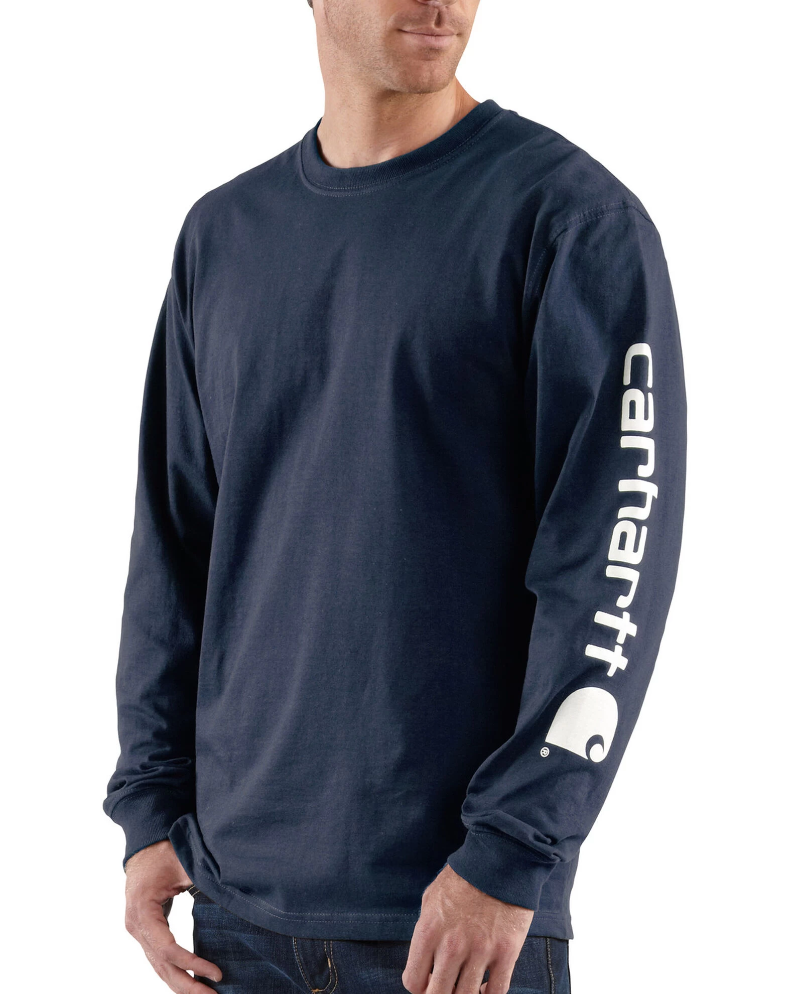 Carhartt Men's Loose Fit Heavyweight Long Sleeve Logo Graphic Work T-Shirt - Big & Tall 4 Carhartt Men's Loose Fit Heavyweight Long Sleeve Logo Graphic Work T-Shirt - Big & Tall - Image 2