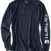 Carhartt Men's Loose Fit Heavyweight Long Sleeve Logo Graphic Work T-Shirt - Big & Tall 1 Carhartt Men's Loose Fit Heavyweight Long Sleeve Logo Graphic Work T-Shirt - Big & Tall -Western Fashion 086955 85 P1