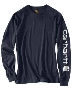Carhartt Men's Loose Fit Heavyweight Long Sleeve Logo Graphic Work T-Shirt - Big & Tall