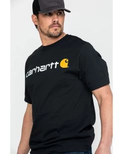 Carhartt Men's Signature Logo Graphic Short Sleeve Work T-Shirt 