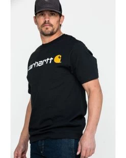Carhartt Men's Signature Logo Graphic Short Sleeve Work T-Shirt  -Western Fashion 086967 89 P3