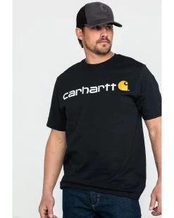 Carhartt Men's Signature Logo Graphic Short Sleeve Work T-Shirt  -Western Fashion 086967 89 P5