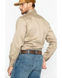Carhartt Men's FR Solid Twill Long Sleeve Work Shirt -Western Fashion 086988 28 P2