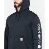 Carhartt Men's Hooded Logo-Sleeve Sweatshirt -Western Fashion 086A46 89 P1