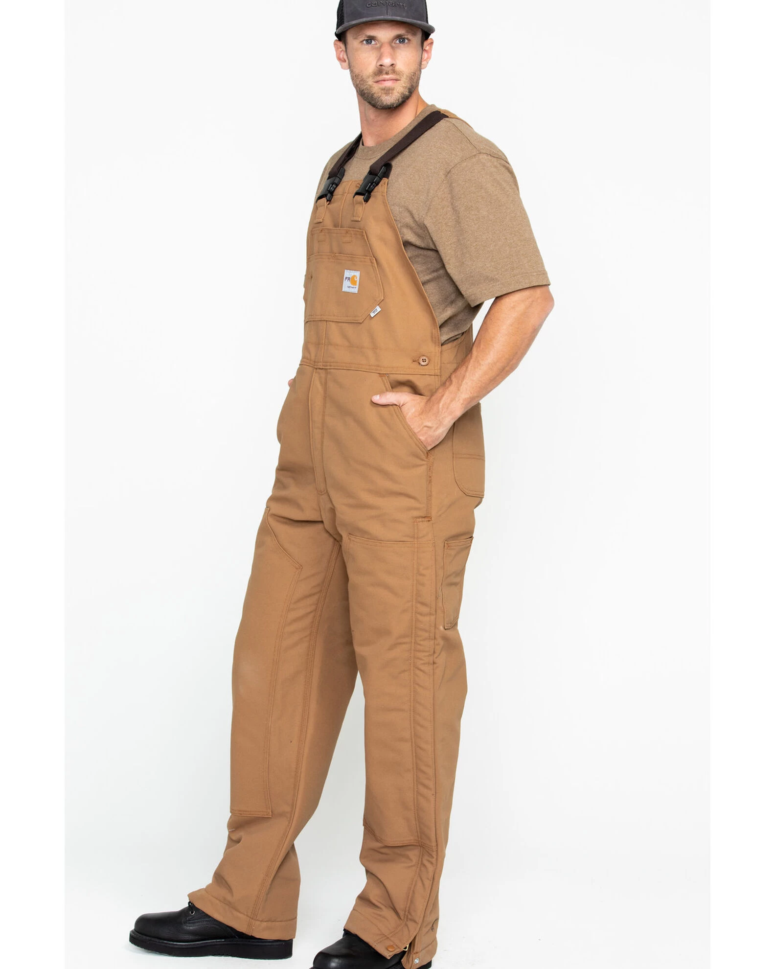 Carhartt Men's FR Duck Quilt-Lined Bib Overalls 4 Carhartt Men's FR Duck Quilt-Lined Bib Overalls - Image 2