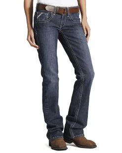 Ariat Women's Mid Rise Flame Resistant Boot Cut Jeans -Western Fashion 086U79 N9 P2