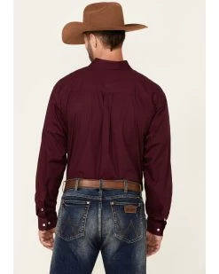 Cinch Cinch Men's Solid Burgundy Button Long Sleeve Western Shirt 9 Cinch Cinch Men's Solid Burgundy Button Long Sleeve Western Shirt -Western Fashion 0926V9 74 P4