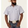 Wrangler Men's Chambray Rigid Cowboy Cut Short Sleeve Pearl Snap Work Shirt 1 Wrangler Men's Chambray Rigid Cowboy Cut Short Sleeve Pearl Snap Work Shirt -Western Fashion 1000023141 400 P1