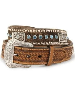 Nocona Belt Co. Men's Hair-on Hide Concho Belt
