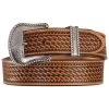 Justin Men's Bronco Basketweave Leather Belt -Western Fashion 120F14 22 P1