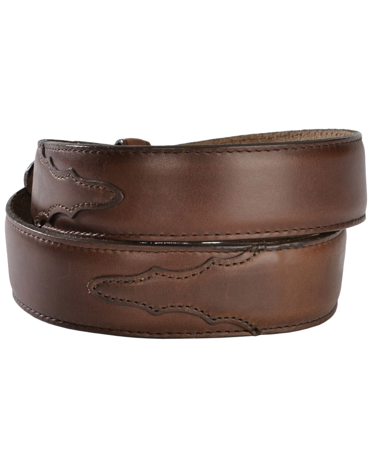 Justin Men's Classics Oiled Brown Western Belt 4 Justin Men's Classics Oiled Brown Western Belt - Image 2