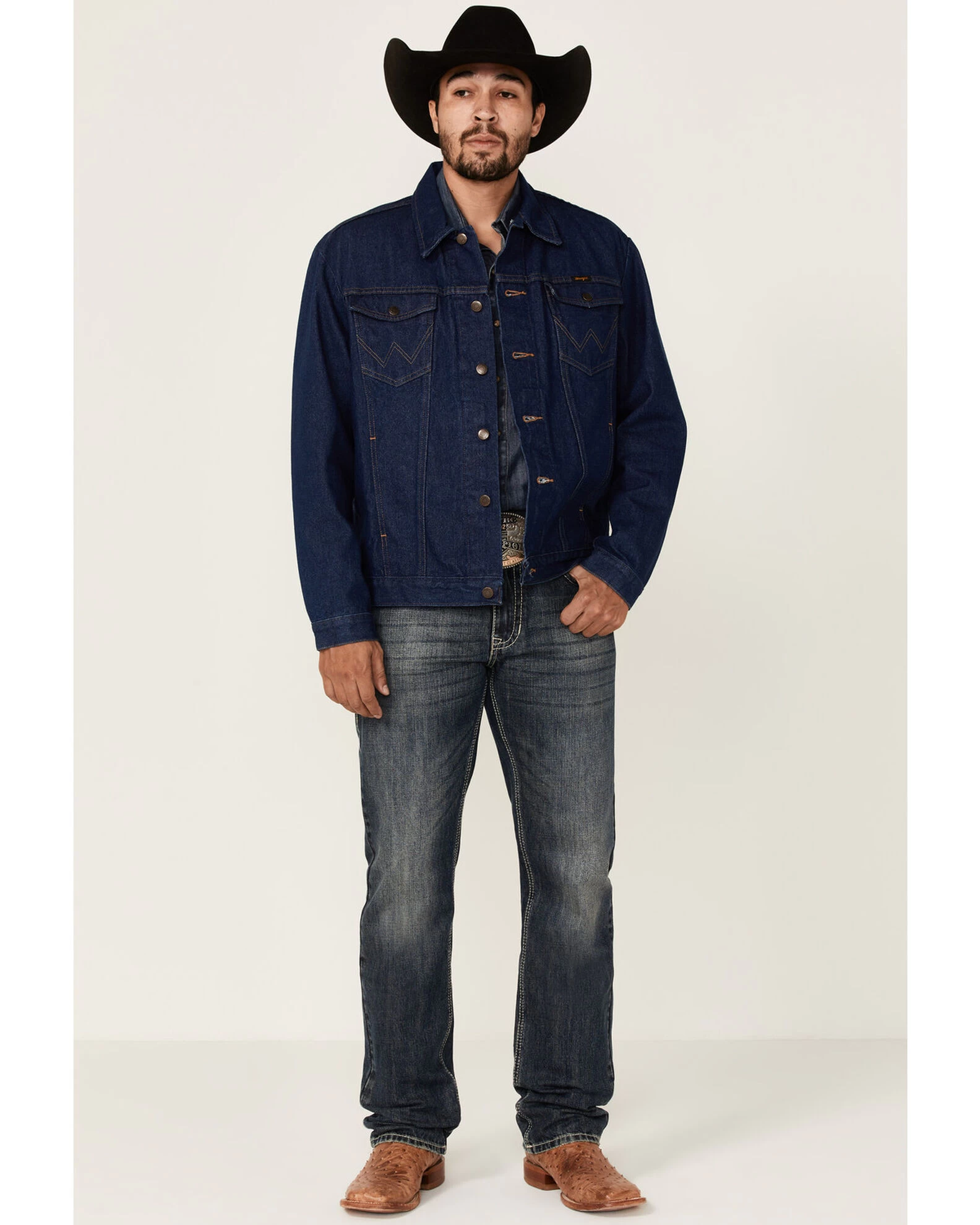 Wrangler Men's Unlined Denim Western Jacket - Tall 4 Wrangler Men's Unlined Denim Western Jacket - Tall - Image 2