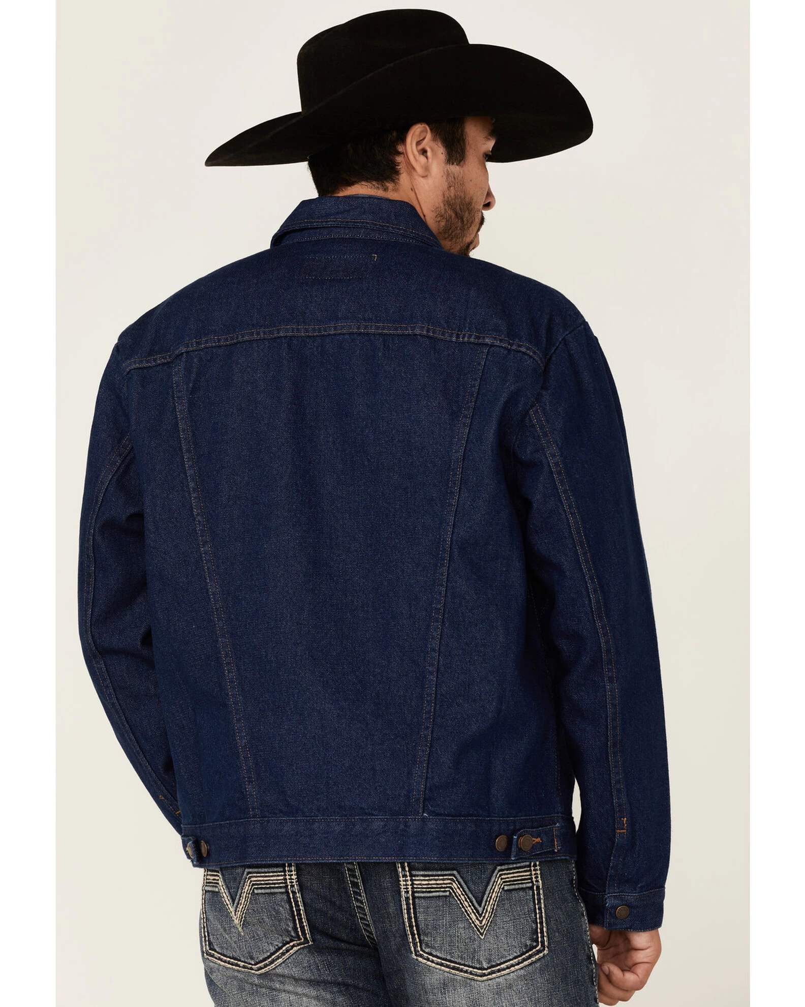 Wrangler Men's Unlined Denim Western Jacket - Tall 6 Wrangler Men's Unlined Denim Western Jacket - Tall - Image 4