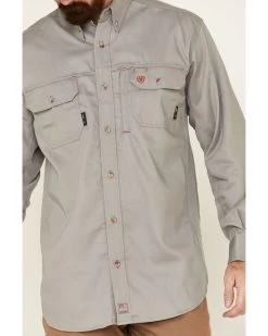 Ariat Men's Fire Resistant Solid Vent Long Sleeve Work Shirt -Western Fashion 2000199829 040 P3