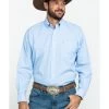 Ariat Men's Wrinkle Free Solid Long Sleeve Button Down Western Shirt  -Western Fashion 2000210186 450 P1