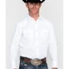 Gibson Men's Solid Long Sleeve Pear Snap Western Shirt 