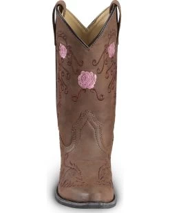 Shyanne Girls' Floral Embroidered Western Boots - Pointed Toe -Western Fashion 2000221650 200 FT