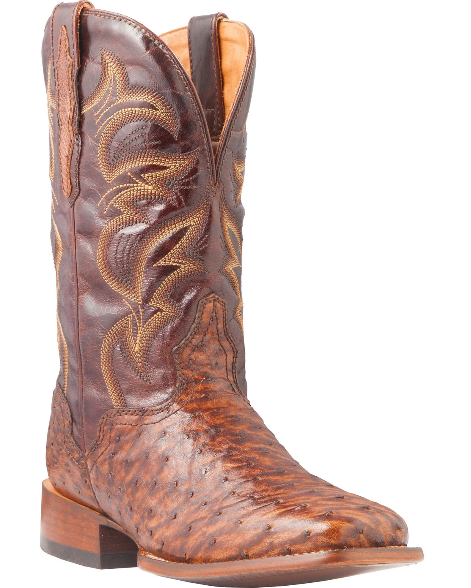 El Dorado Men's Handmade Full Quill Ostrich Stockman Boots - Broad Square Toe 2 El Dorado Men's Handmade Full Quill Ostrich Stockman Boots - Broad Square Toe