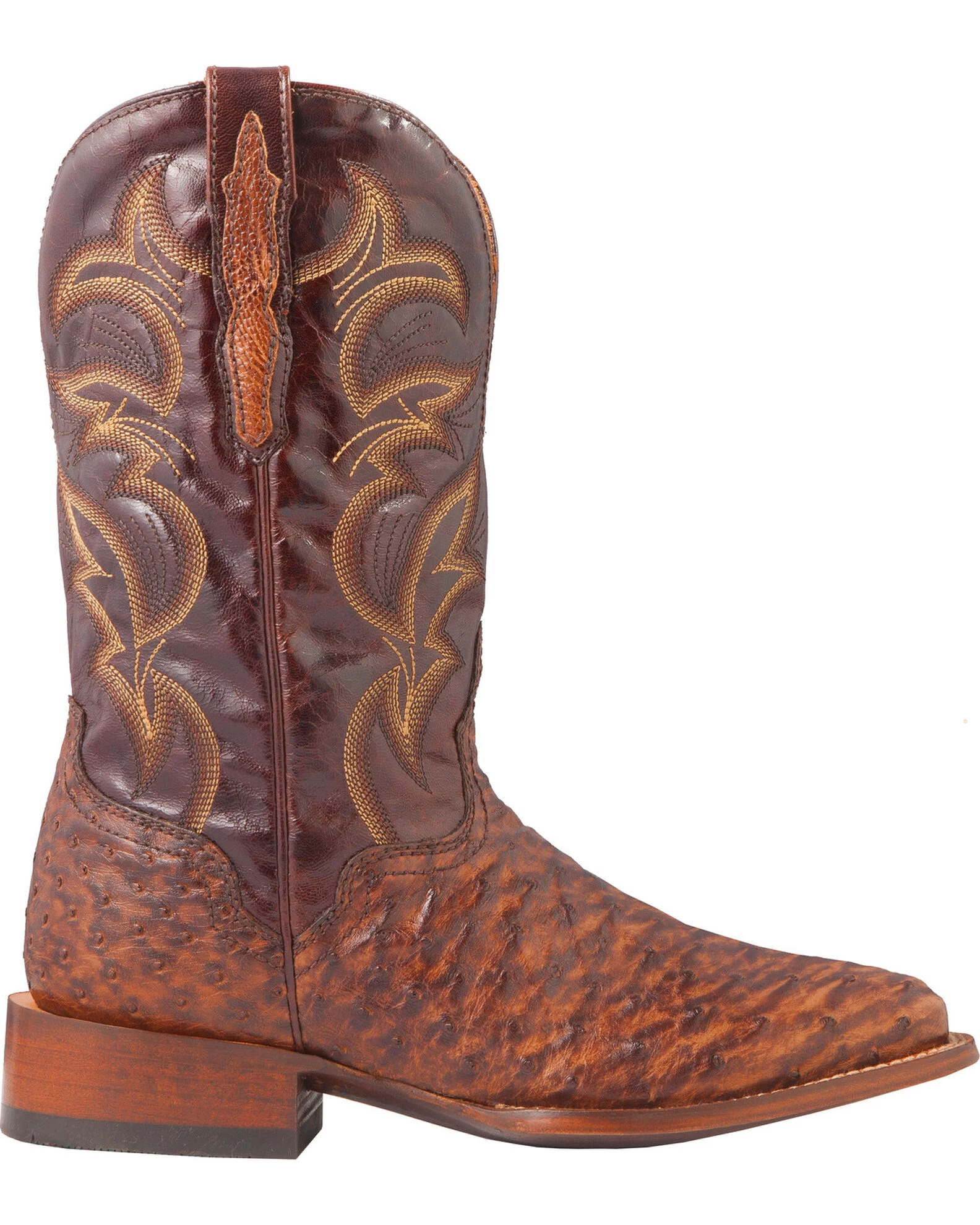 El Dorado Men's Handmade Full Quill Ostrich Stockman Boots - Broad Square Toe 3 El Dorado Men's Handmade Full Quill Ostrich Stockman Boots - Broad Square Toe - Image 2