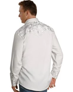 Scully Men's Embroidered Gunfighter Long Sleeve Western Shirt -Western Fashion 2000225229 100 P2