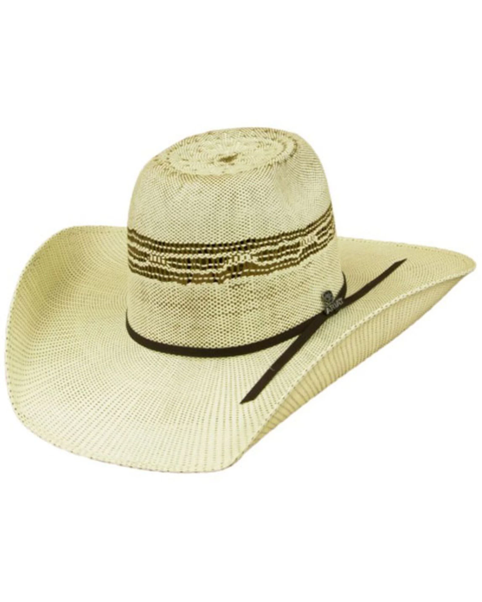 Ariat Men's Multi Tonal Straw Flat Western Hat 3 Ariat Men's Multi Tonal Straw Flat Western Hat
