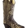 Old West Girls' Tooled Embroidery Western Boots - Snip Toe -Western Fashion 2000227829 022 P1