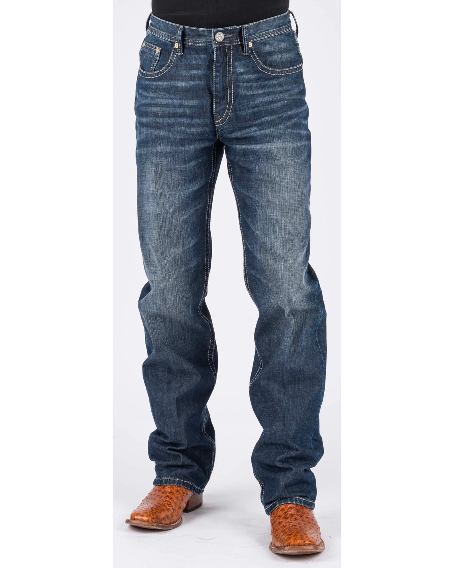 Stetson Men's 1520 Standard Fit Straight Jeans 5 Stetson Men's 1520 Standard Fit Straight Jeans - Image 3