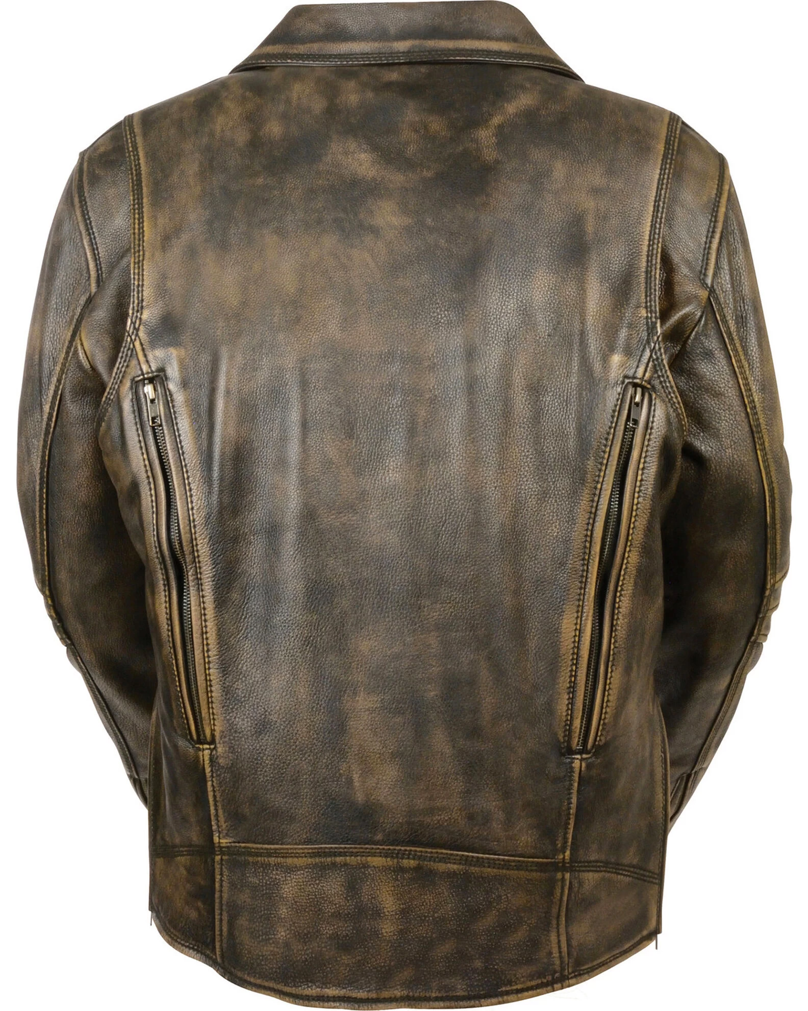 Milwaukee Leather Men's Triple Stitch Extra Long Biker Jacket 5 Milwaukee Leather Men's Triple Stitch Extra Long Biker Jacket - Image 3