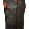 Milwaukee Leather Men's Collarless Club Style Vest - Big 4X -Western Fashion 2000236041 001 P1