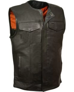 Milwaukee Leather Men's Collarless Club Style Vest - Big 4X