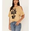 White Crow Women's I'll Drink To That Cold Shoulder Tee -Western Fashion 2000238641 701 P1