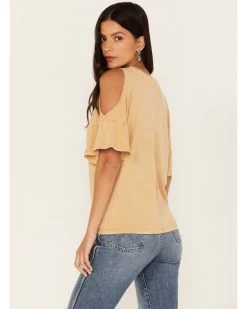 White Crow Women's I'll Drink To That Cold Shoulder Tee -Western Fashion 2000238641 701 P4