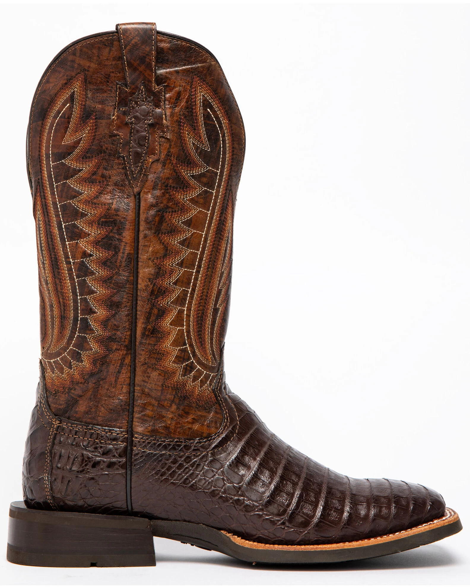 Ariat Men's Double Down Caiman Belly Cowboy Boots - Broad Square Toe 4 Ariat Men's Double Down Caiman Belly Cowboy Boots - Broad Square Toe - Image 2