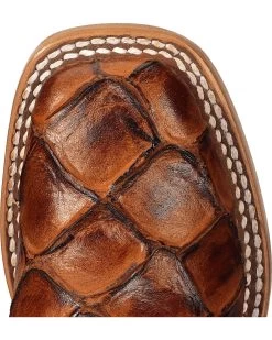 Horse Power Boys' Seas The Day Fish Print Boots - Square Toe  -Western Fashion 2000241197 235 TP