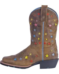 Dan Post Girls' Starlett Leather Boots - Square Toe  -Western Fashion 2000244031 200 LT