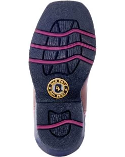 Dan Post Toddler Girls' Tryke Leather Boots - Square Toe  -Western Fashion 2000244303 295 BM