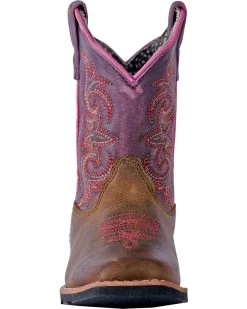 Dan Post Toddler Girls' Tryke Leather Boots - Square Toe  -Western Fashion 2000244303 295 FT